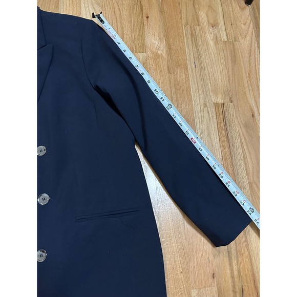 Bar III Navy Blue Double Breasted Open Blazer Jacket Women's XXL Old MOney - Picture 8 of 9